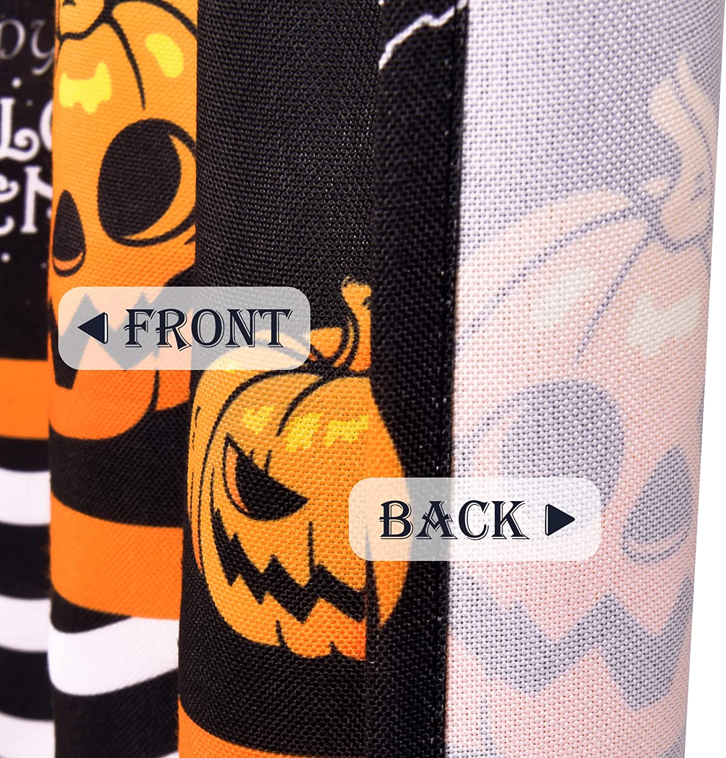 Alishomtll Halloween Kitchen Curtains Valance Pumpkin Cat Window Drapes, 52x18 Inch,Rod Pocket ,Black