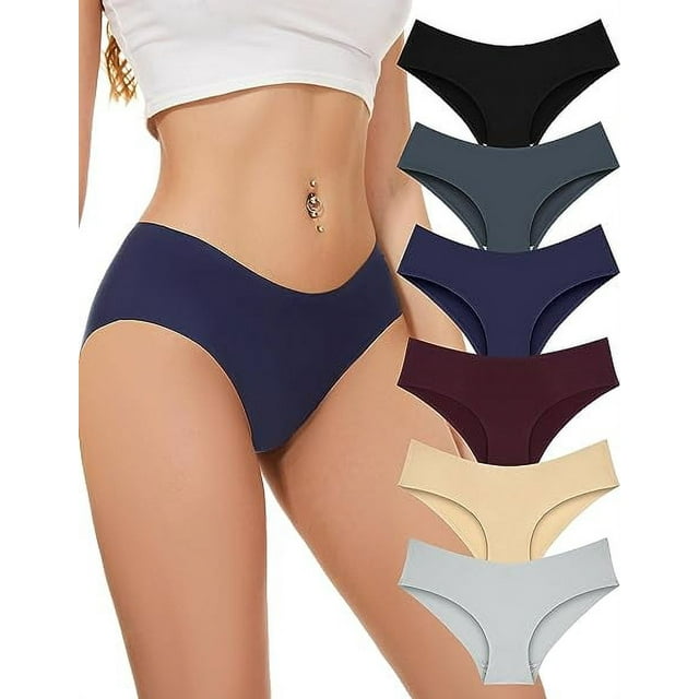 Sunm Boutique Seamless Underwear for Women Cheeky Panties No Show Underwear Invisible Breathable Stretch Bikini Panties