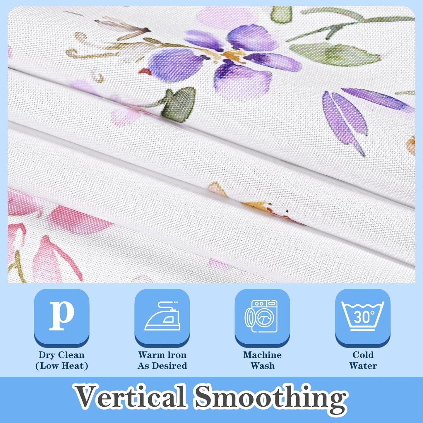 Alishomtll Floral Valance Curtains Falling Blossoming Petals Print Window Curtain Valance Rod Pocket,52W" x 18L"